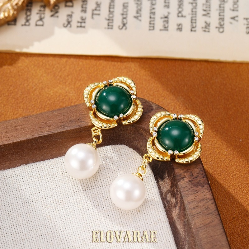 Rosalie Halo Pearl Fringe Stud Earrings product image 1