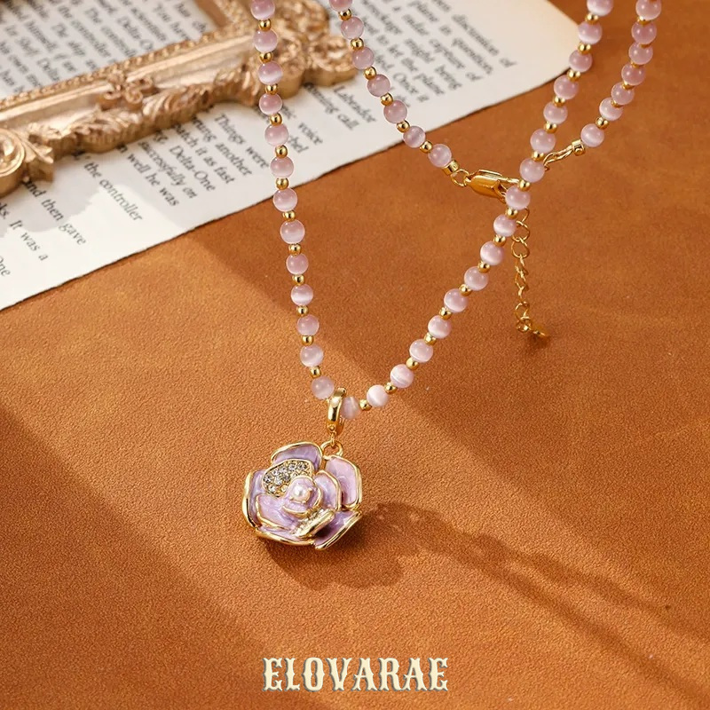 Liora Lustre Camellia Cat-Eye Pendant Necklace product image 1