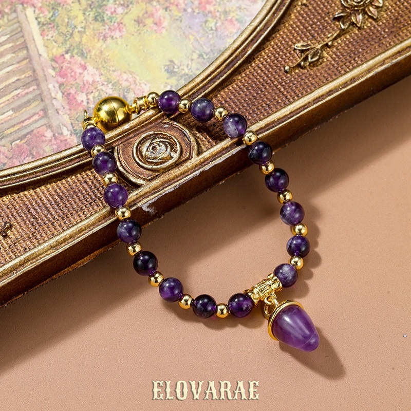 Valentina Lustre Amethyst-Tone Crystal Beaded Bracelet product image 1