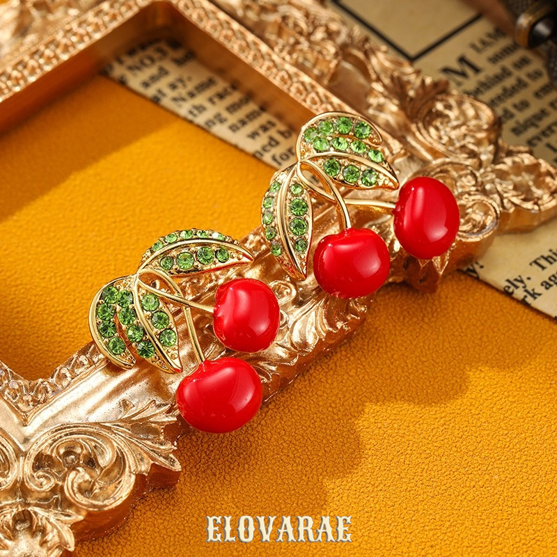 Isolde Reverie Cherry Enamel Drop Earrings product image 1
