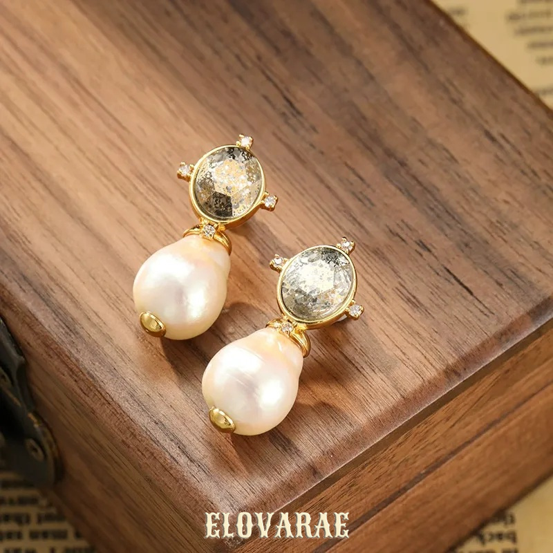 Elara Nocturne Pearl Drop Earrings product image 1
