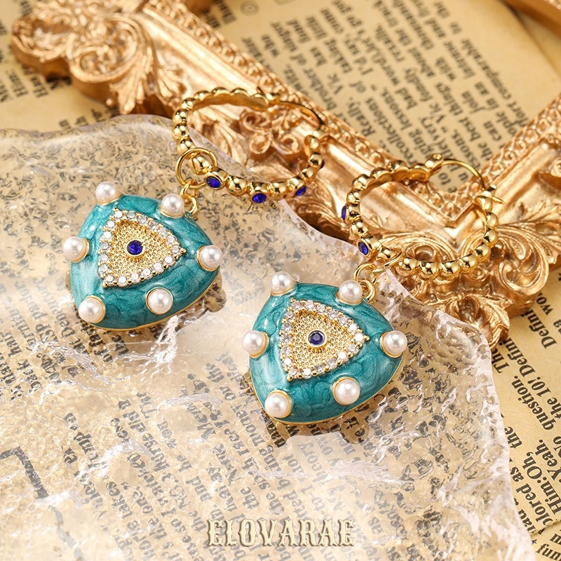 Seraphine Nocturne Pearl Heart Drop Earrings product image 1