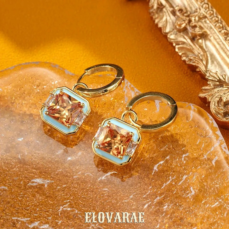 Isolde Nocturne Geometric Enamel Drop Earrings product image 1