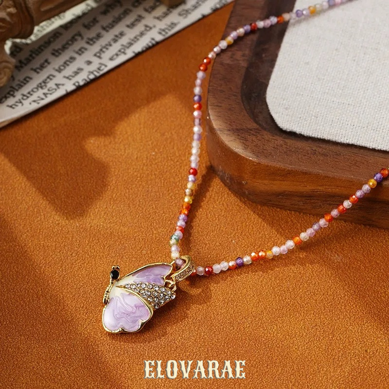 Solene Nocturne Butterfly Crystal Pendant Necklace product image 1