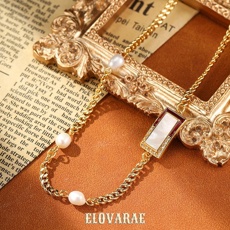 Noelle Nocturne Pearl Geometric Chain Bracelet product image 2