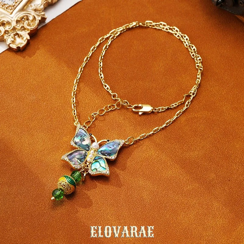 Rosalie Nocturne Butterfly Fringe Pendant Necklace product image 1