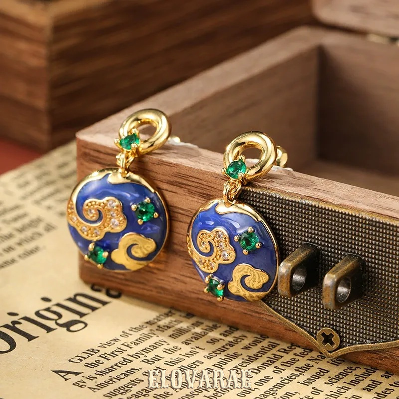 Aurelia Gleam Enamel Drop Earrings product image 1
