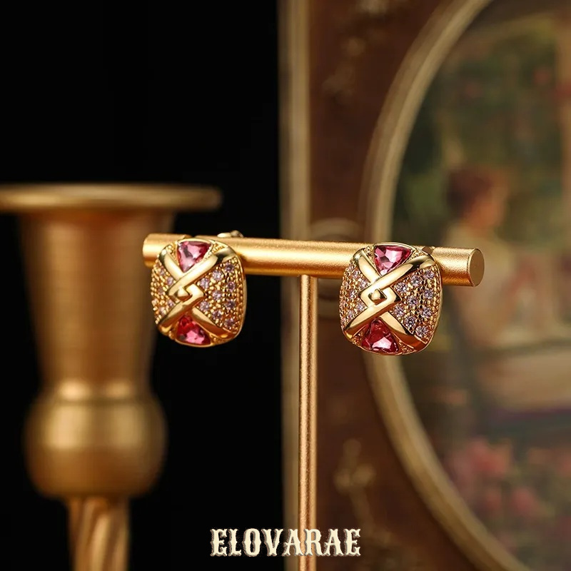 Ophelia Gleam Geometric Crystal Stud Earrings product image 1