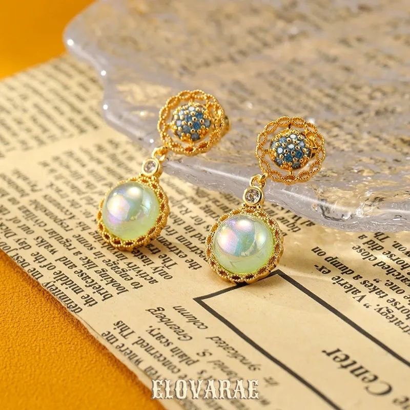 Amara Petal Pearl Crystal Stud Earrings product image 1