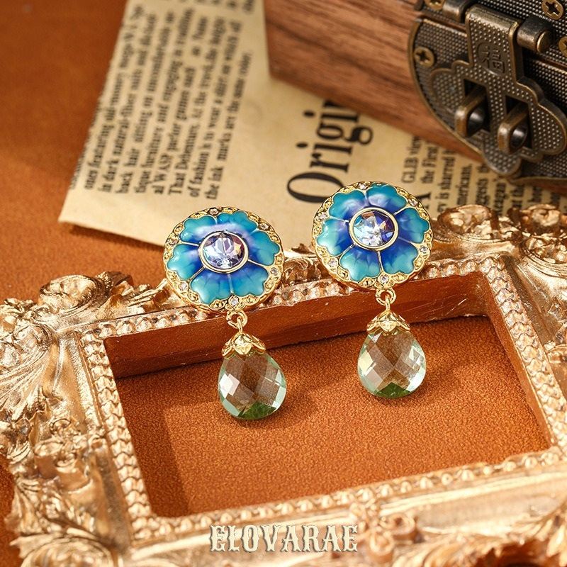 Estelle Petal Floral Fringe Drop Earrings product image 1