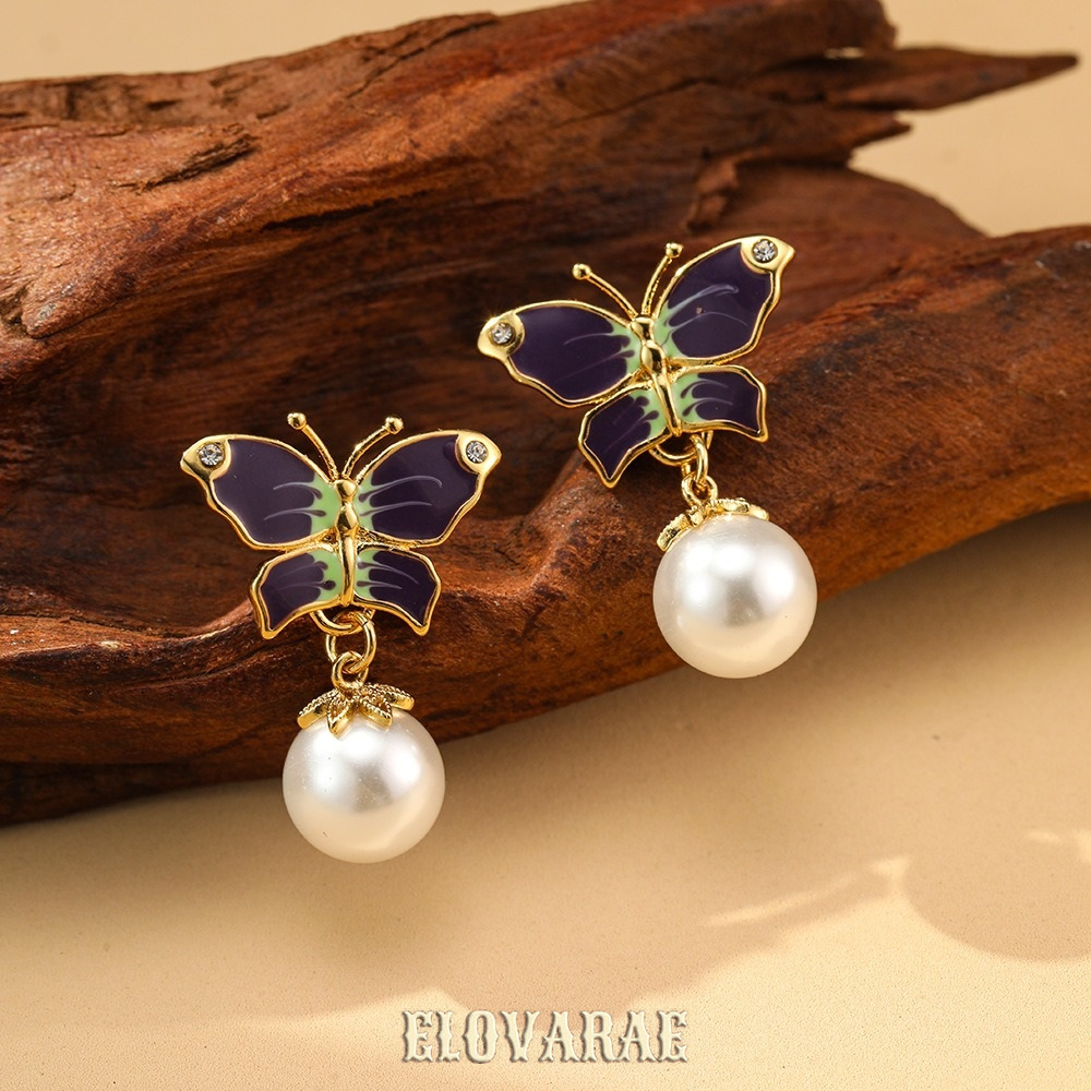 Amara Bloom Pearl Butterfly Drop Earrings product image 2