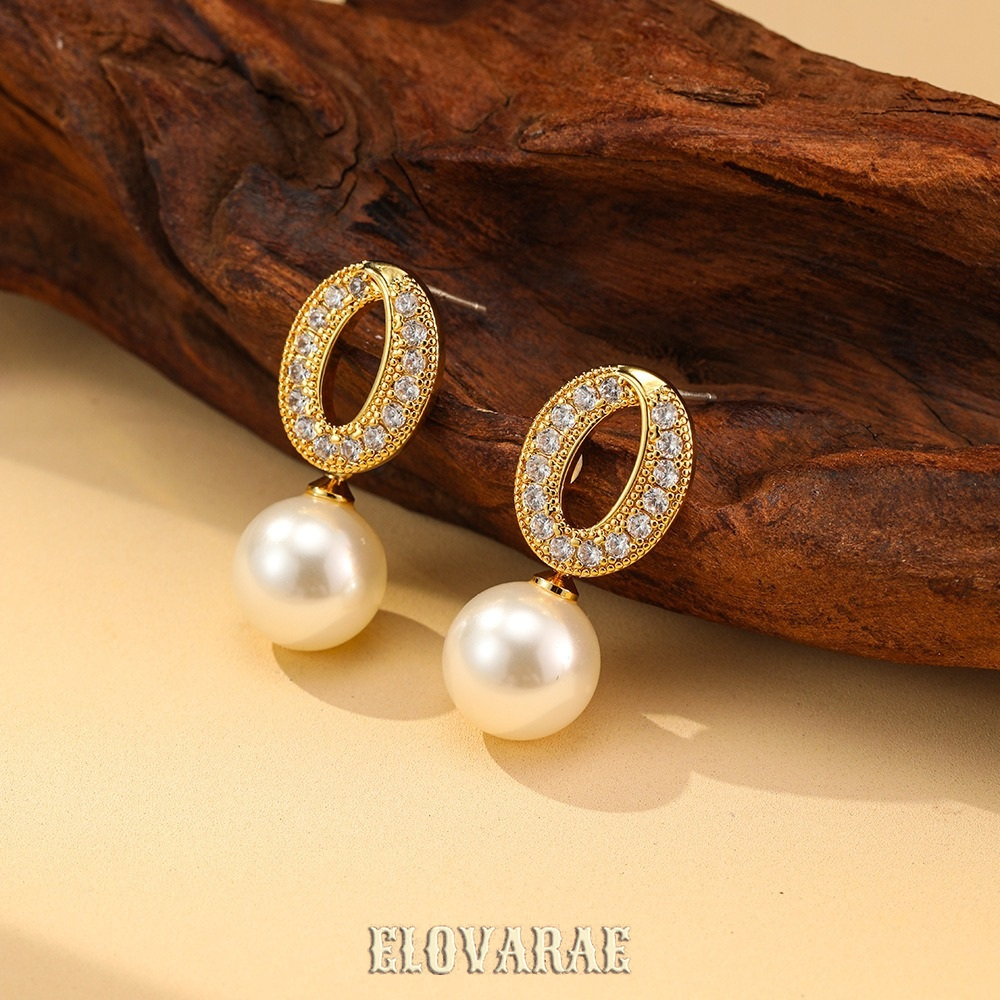 Solene Bloom Pearl Crystal Drop Earrings product image 2