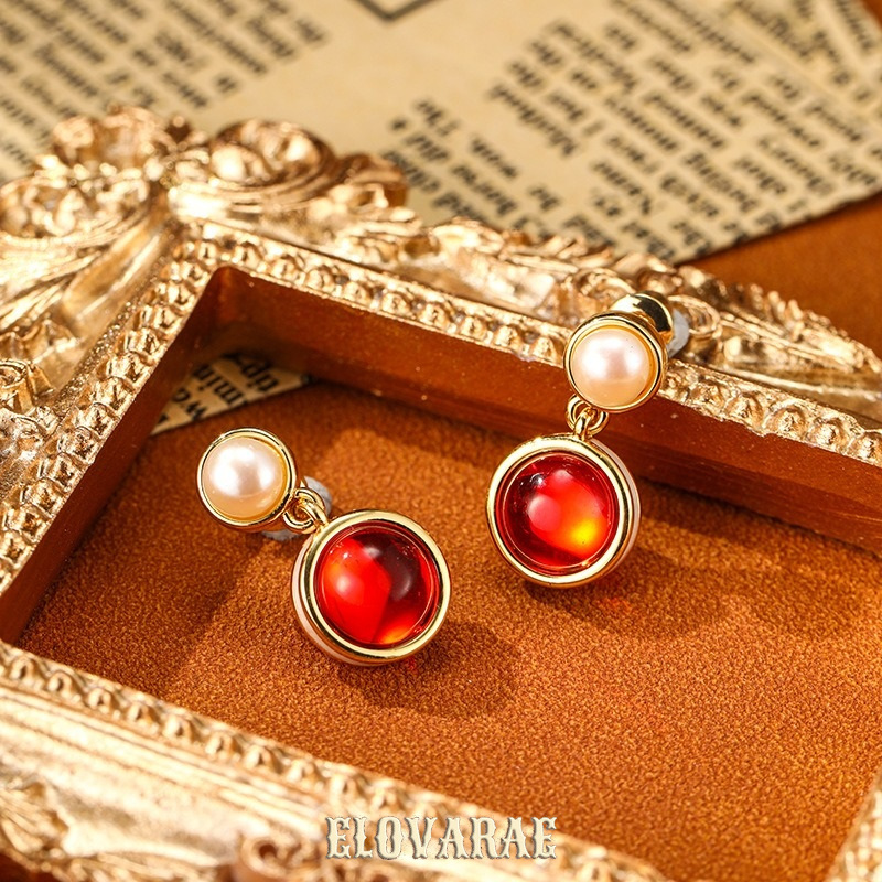 Marielle Bloom Pearl Ruby Stud Earrings product image 2