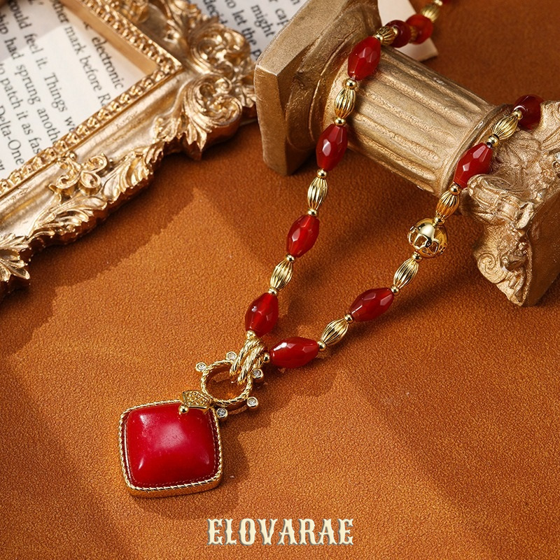 Evadne Muse Garnet-Tone Pendant Necklace product image 2