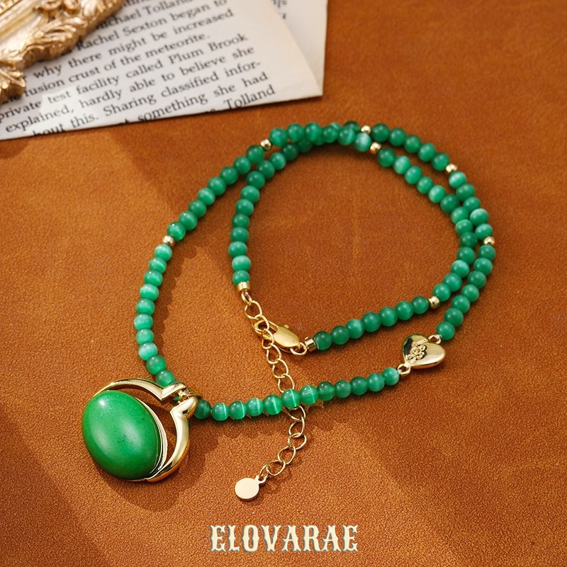 Vesper Halo Cat-Eye Pendant Necklace product image 2