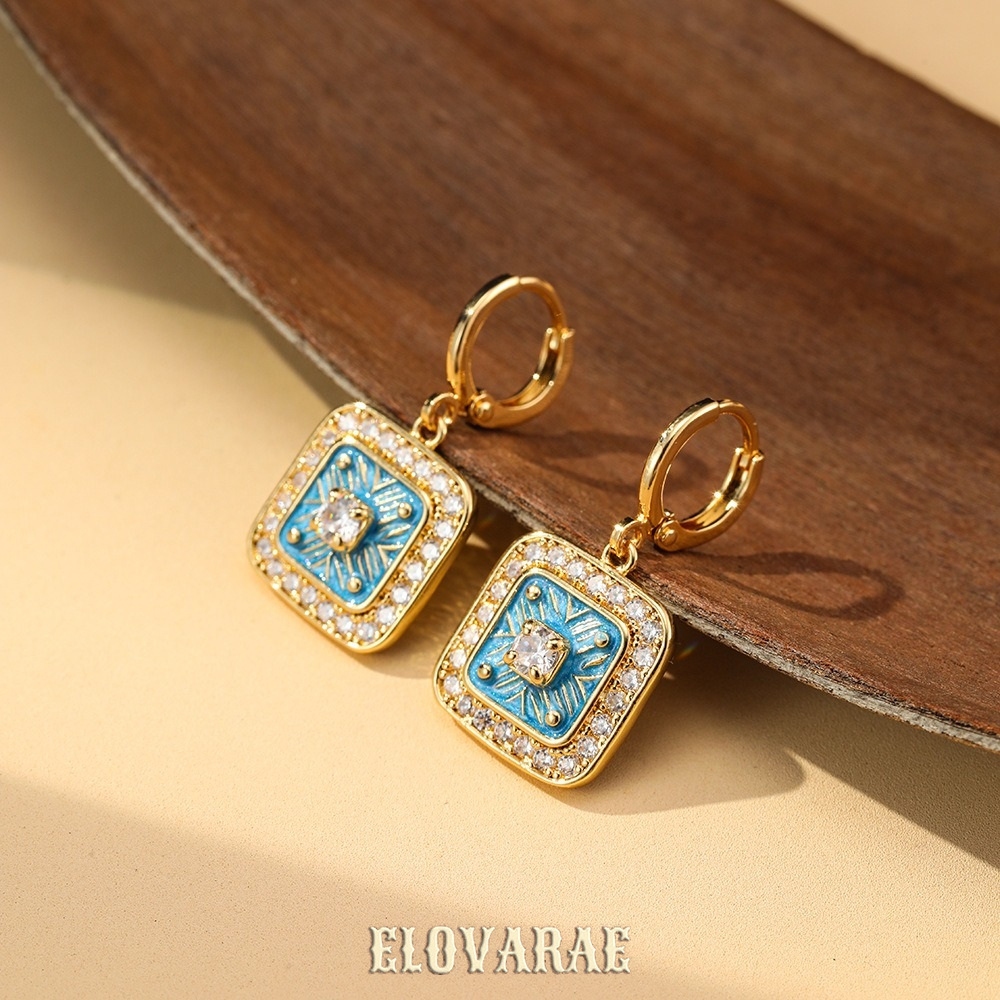 Cressida Halo Geometric Crystal Hoop Earrings product image 2