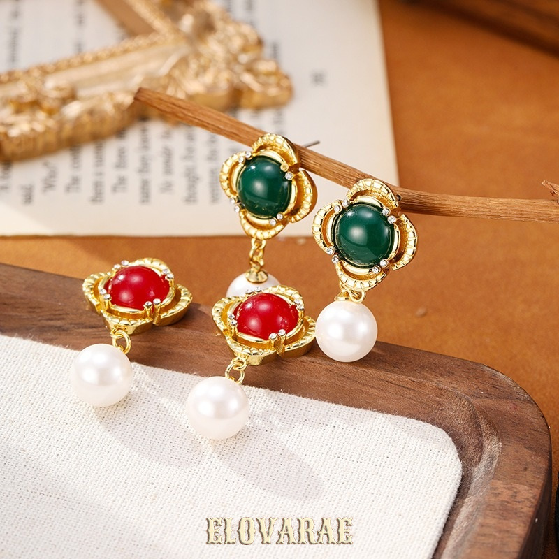 Rosalie Halo Pearl Fringe Stud Earrings product image 2