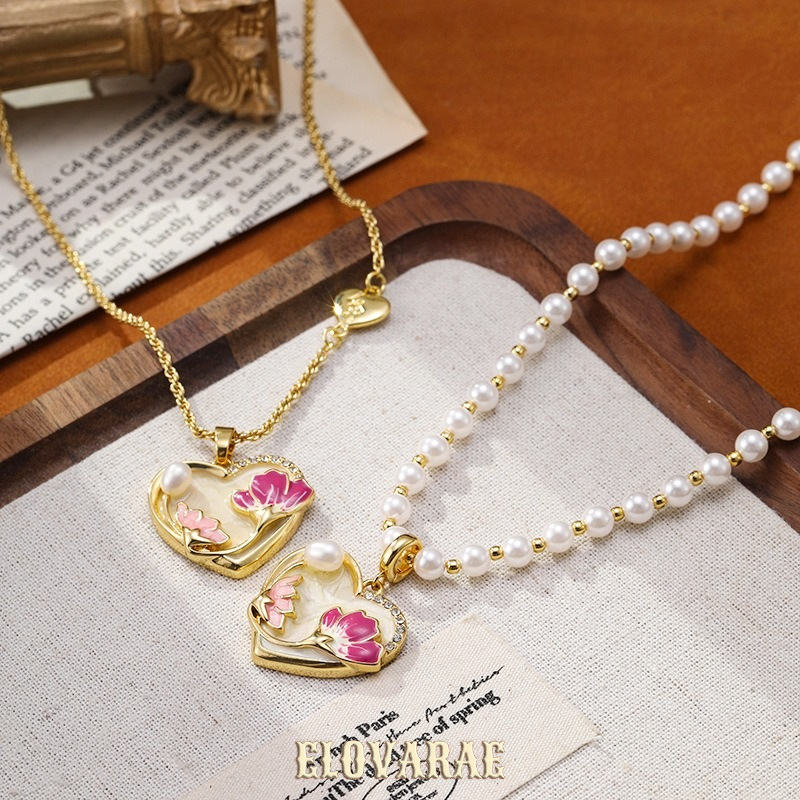 Elara Lustre Pearl Heart Pendant Necklace product image 2