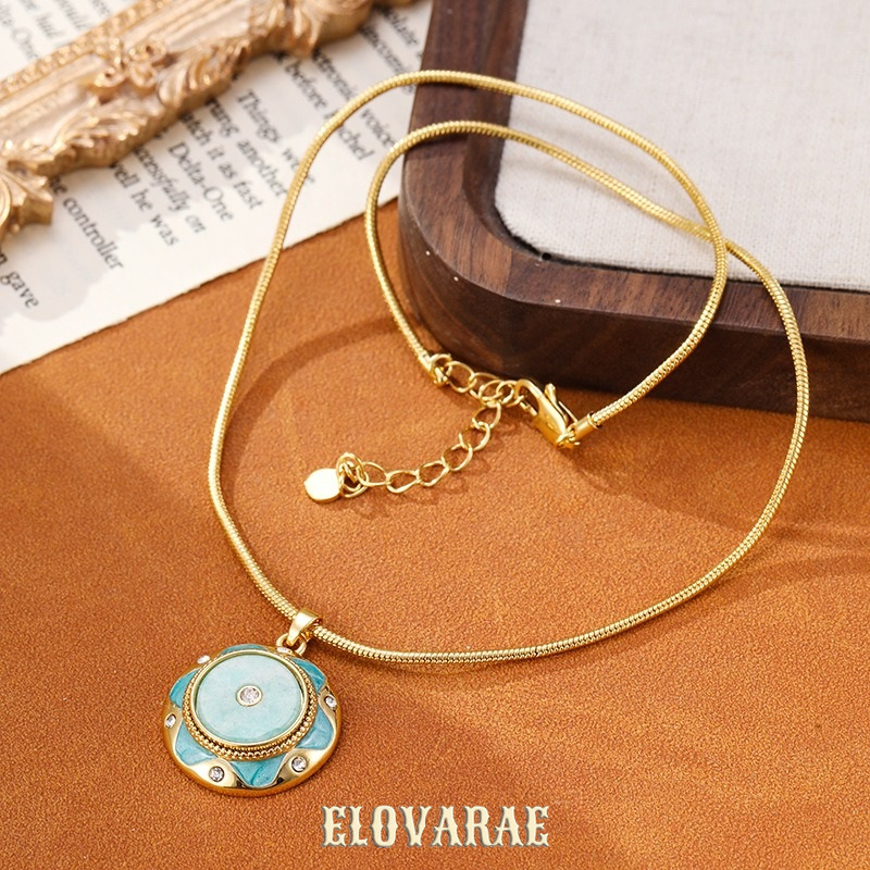 Amara Lustre Floral Enamel Pendant Necklace product image 2
