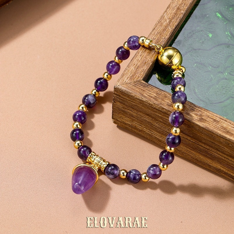 Valentina Lustre Amethyst-Tone Crystal Beaded Bracelet product image 2