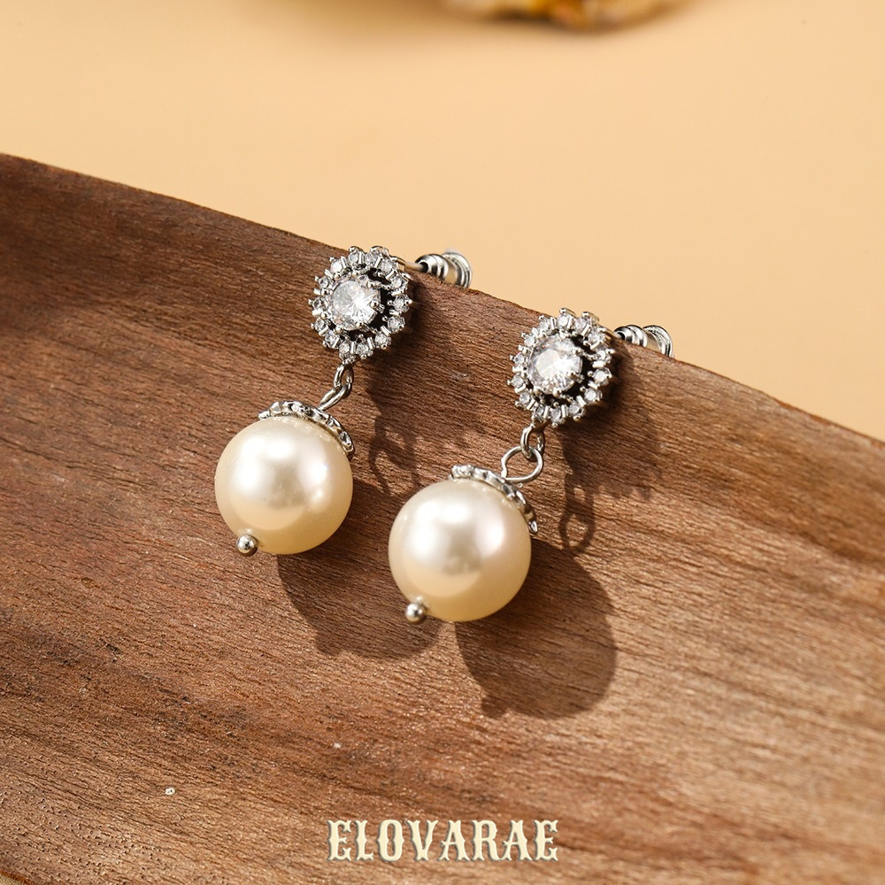 Thalia Lustre Pearl Crystal Stud Earrings product image 2