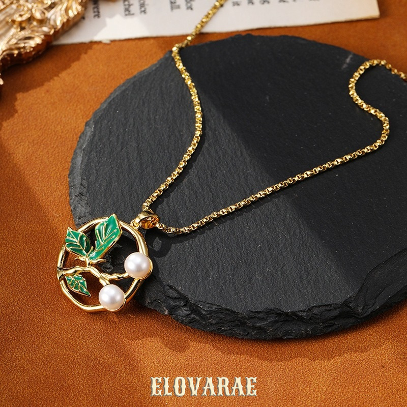 Liora Reverie Pearl Leaf Pendant Necklace product image 2