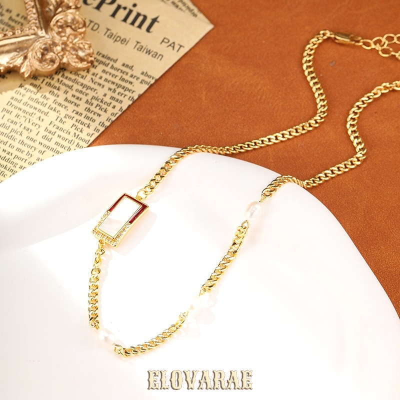 Amara Reverie Pearl Geometric Chain Bracelet product image 2