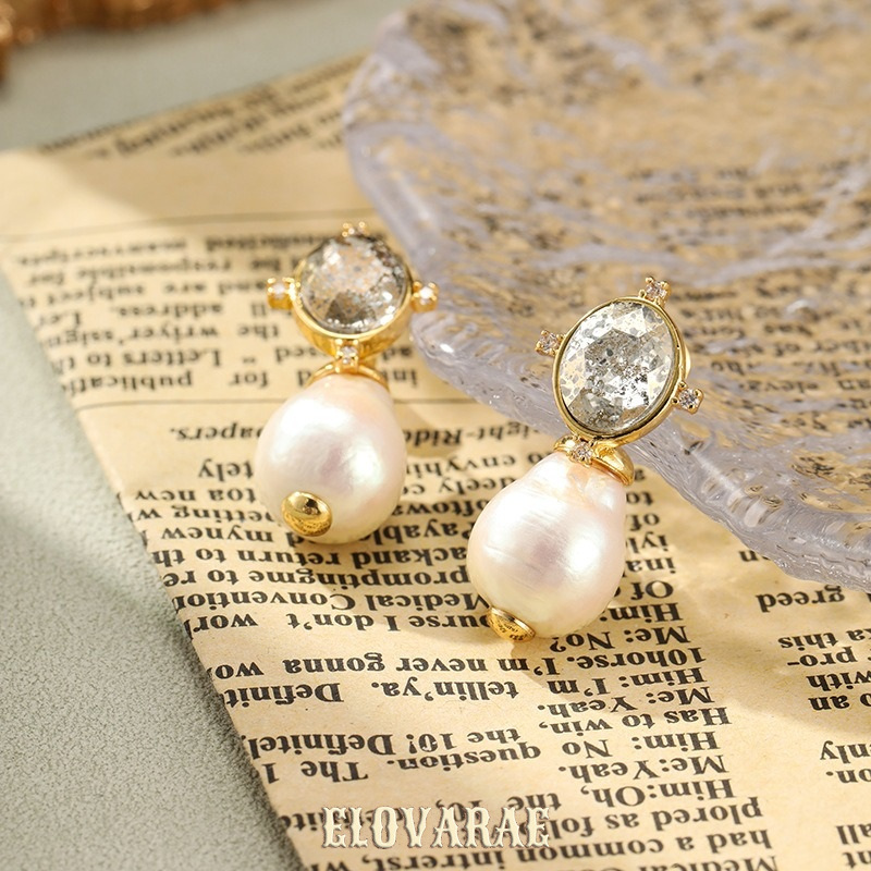 Elara Nocturne Pearl Drop Earrings product image 2