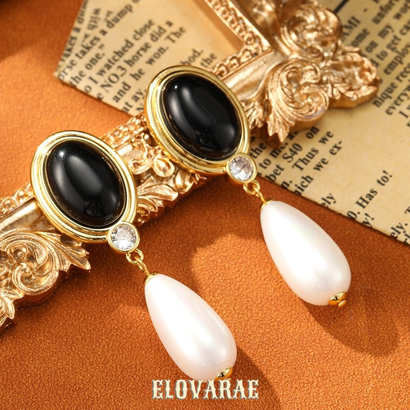 Liora Nocturne Pearl Fringe Stud Earrings product image 2