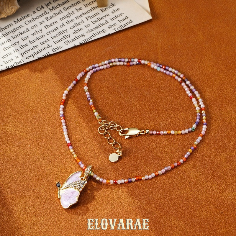 Solene Nocturne Butterfly Crystal Pendant Necklace product image 2