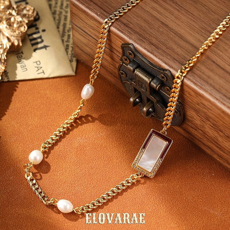 Noelle Nocturne Pearl Geometric Chain Bracelet product image 3