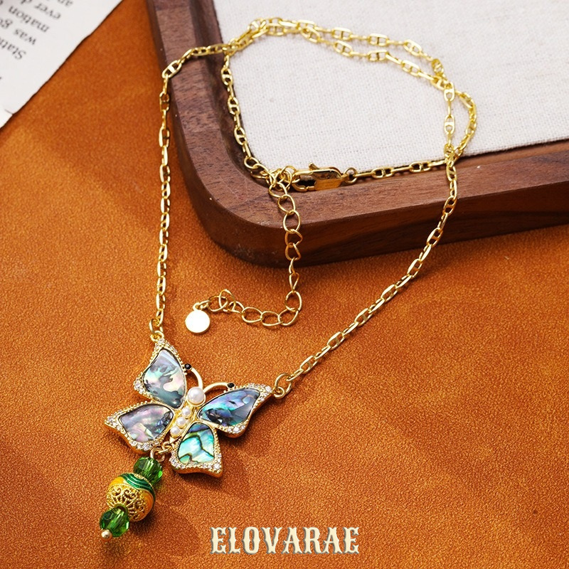 Rosalie Nocturne Butterfly Fringe Pendant Necklace product image 2