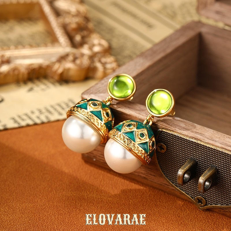 Thalia Nocturne Pearl Enamel Drop Earrings product image 2