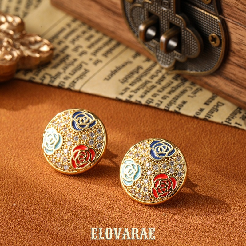 Valentina Petal Floral Enamel Stud Earrings product image 2
