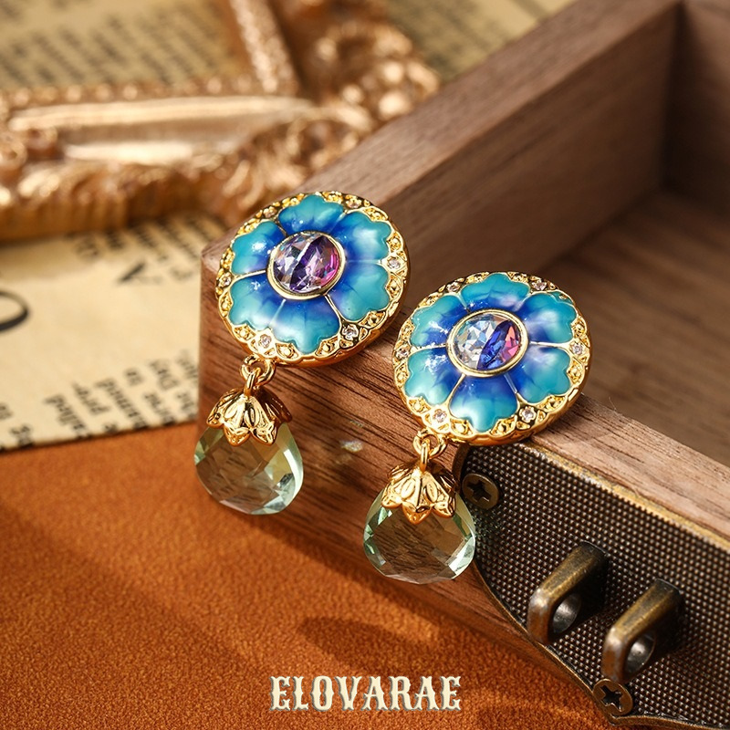 Estelle Petal Floral Fringe Drop Earrings product image 2