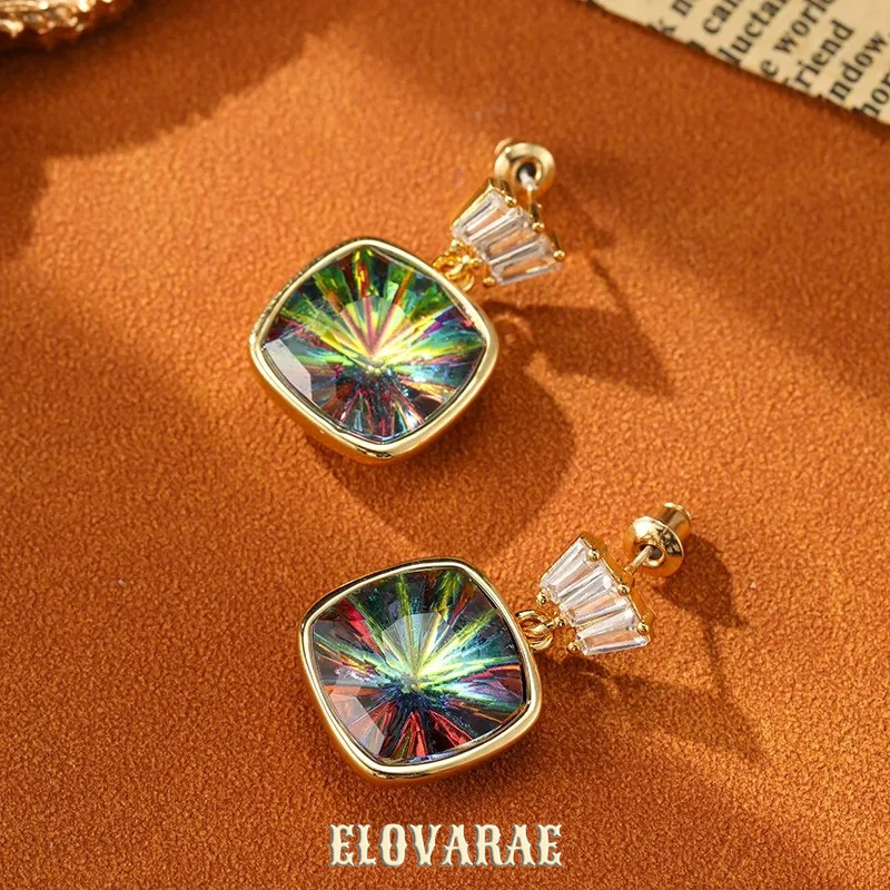 Rosalie Petal Geometric Crystal Drop Earrings product image 2