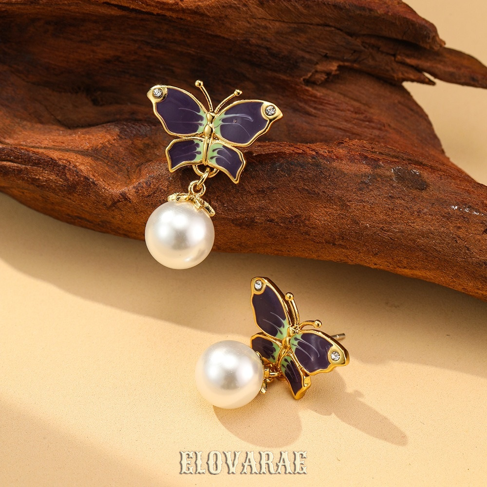 Amara Bloom Pearl Butterfly Drop Earrings product image 3