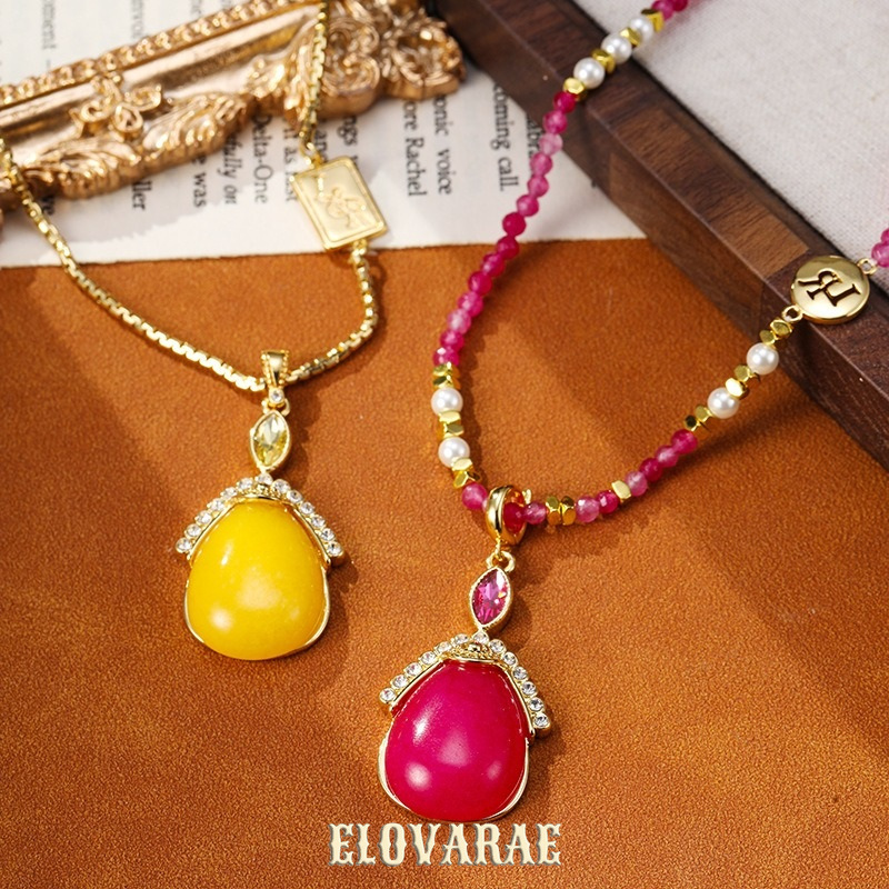 Evadne Bloom Pearl Teardrop Pendant Necklace product image 3