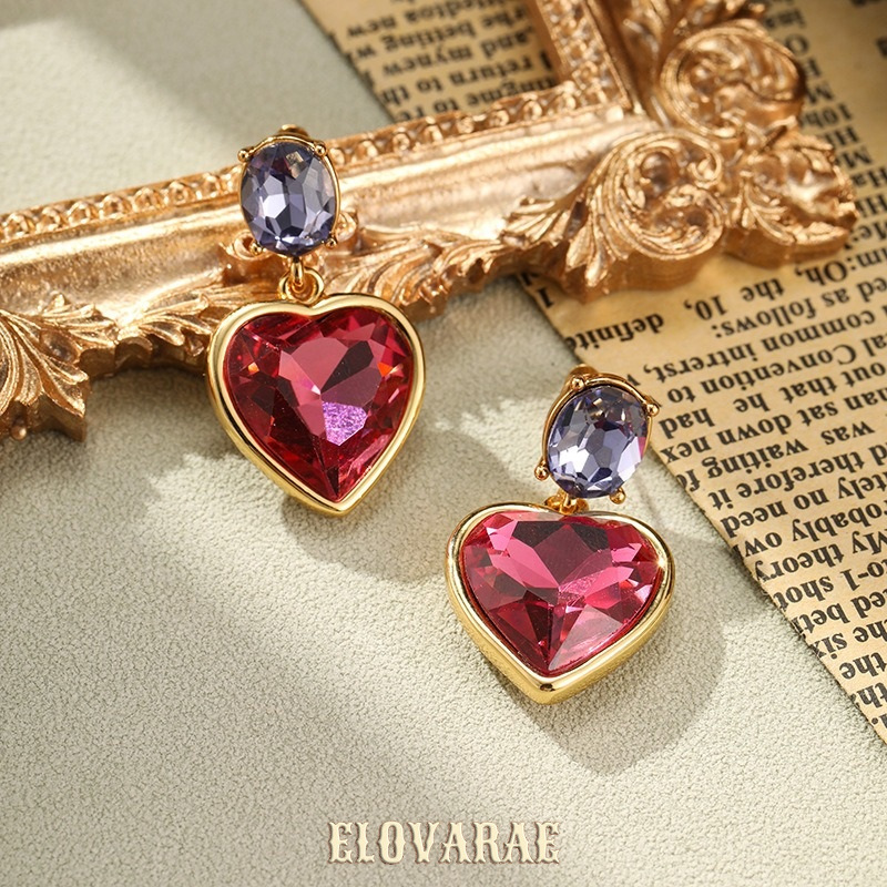 Cressida Muse Heart Crystal Stud Earrings product image 3