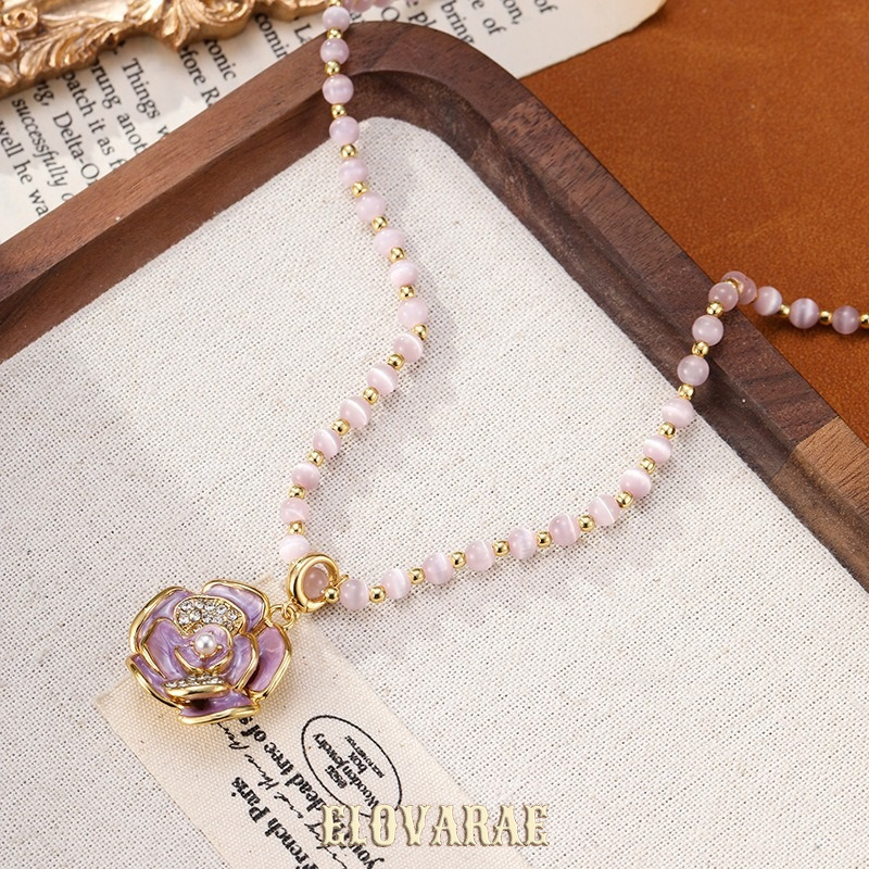 Liora Lustre Camellia Cat-Eye Pendant Necklace product image 3