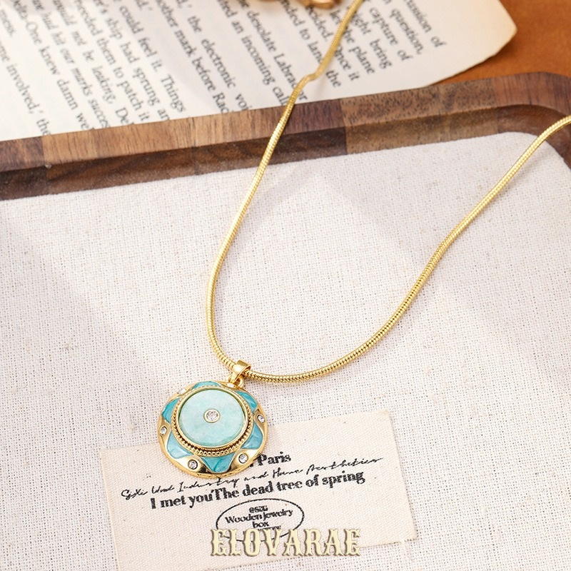 Amara Lustre Floral Enamel Pendant Necklace product image 3