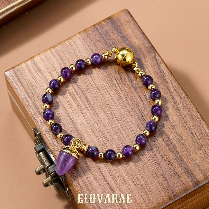 Valentina Lustre Amethyst-Tone Crystal Beaded Bracelet product image 3