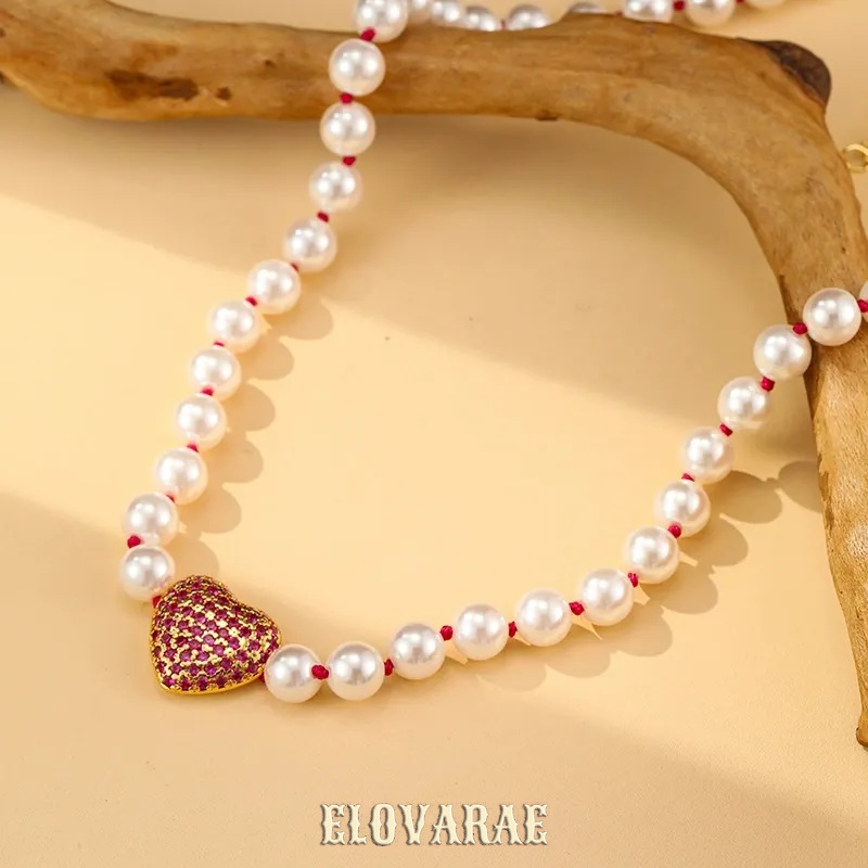 Elara Reverie Pearl Heart Pendant Necklace product image 3