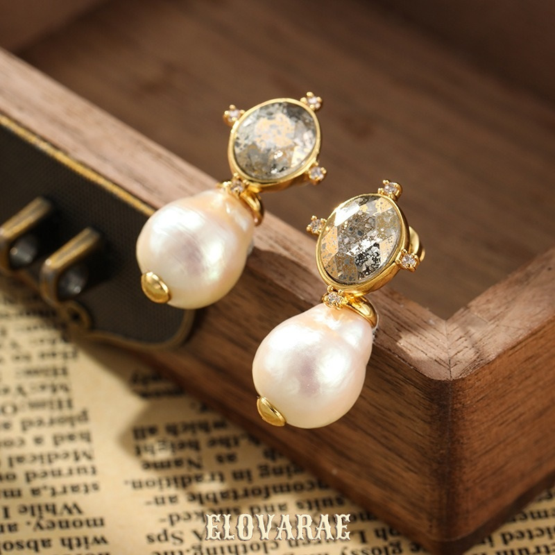 Elara Nocturne Pearl Drop Earrings product image 3