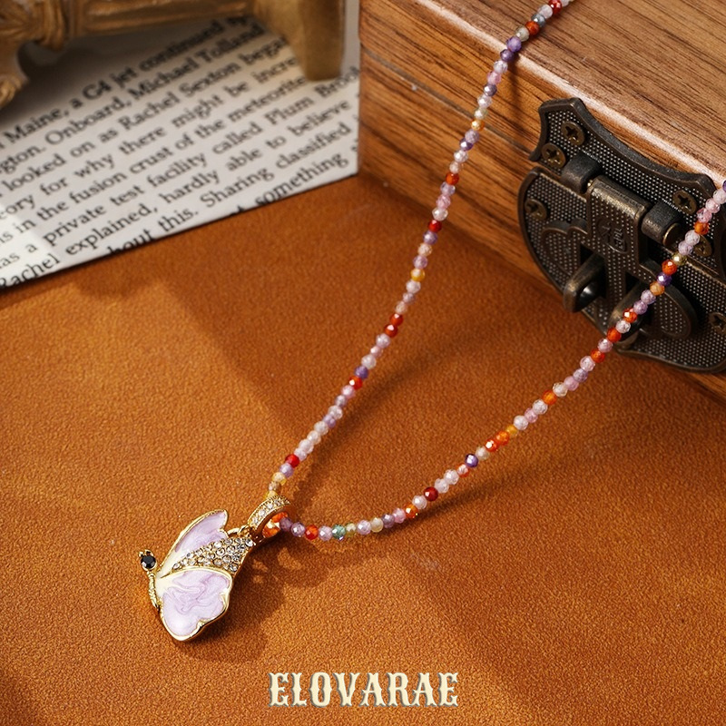 Solene Nocturne Butterfly Crystal Pendant Necklace product image 3