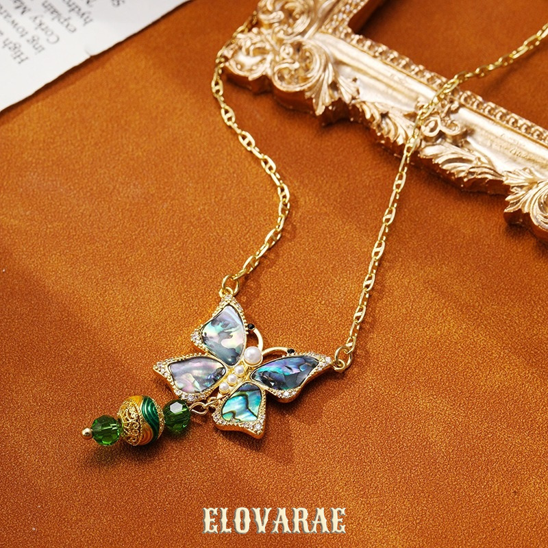 Rosalie Nocturne Butterfly Fringe Pendant Necklace product image 3