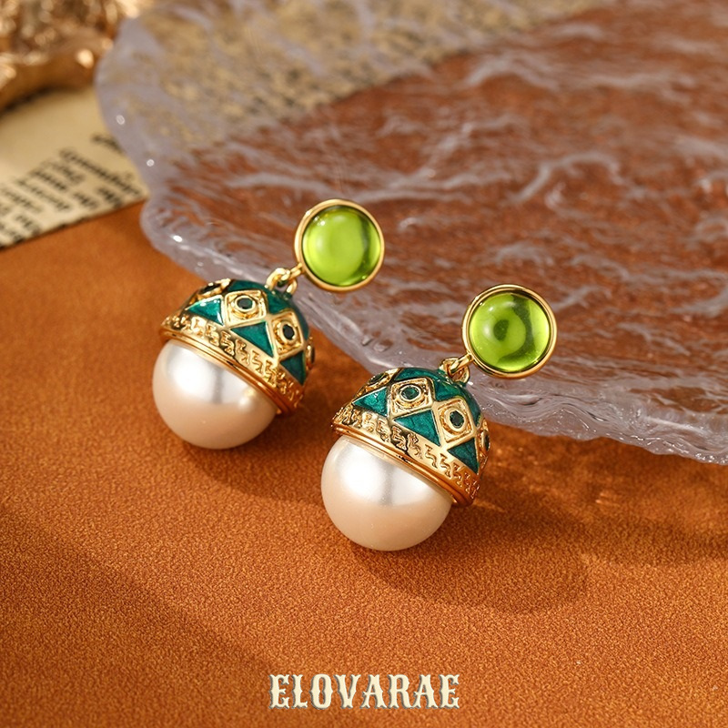 Thalia Nocturne Pearl Enamel Drop Earrings product image 3