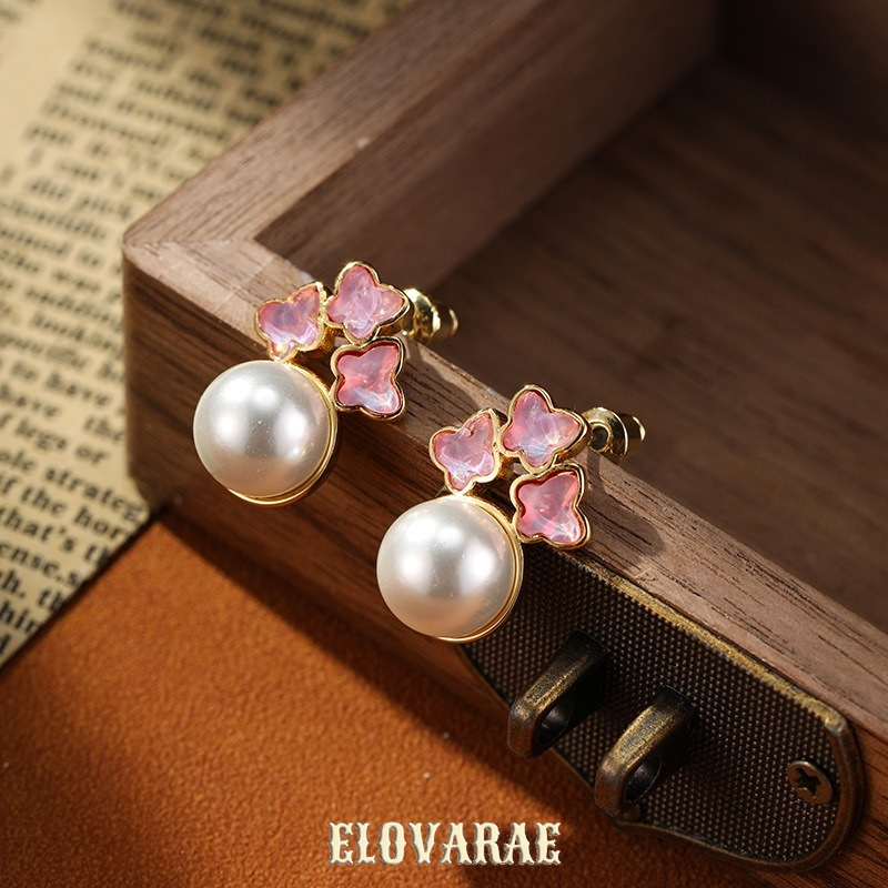 Sabine Gleam Pearl Butterfly Stud Earrings product image 3