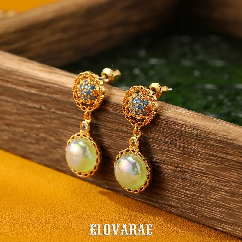 Amara Petal Pearl Crystal Stud Earrings product image 3