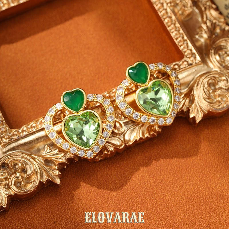Lucienne Petal Heart Crystal Stud Earrings product image 3